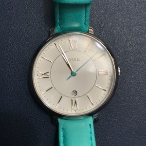 Fossil Jacqueline Three Hand Teal Watch